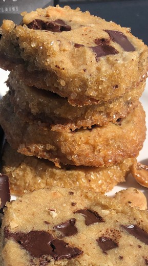 Salted Butter Herbed Almond Chocolate Chunk Shortbread Cookies